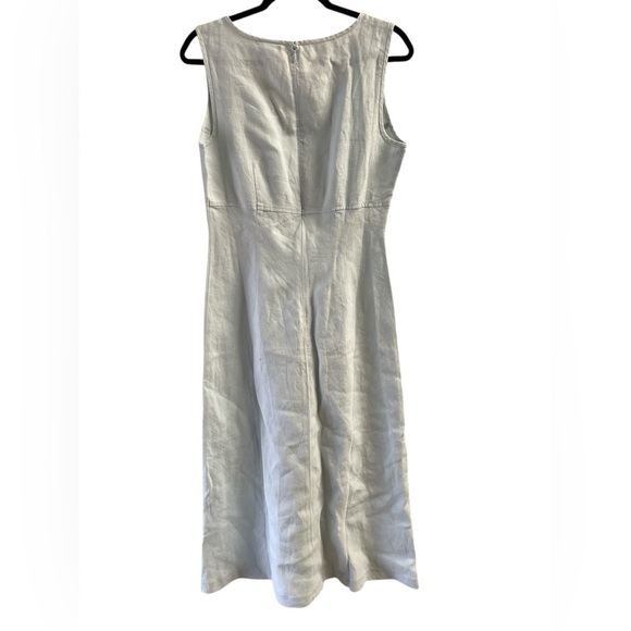 Lands end light blue linen a line dress - Picture 3 of 4
